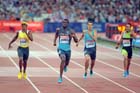 Kirani James wins the 400 metres,  2013 IAAF Diamond League, Sainsbury's Anniversary Games, Queen Elizabeth Olympic Park, London.